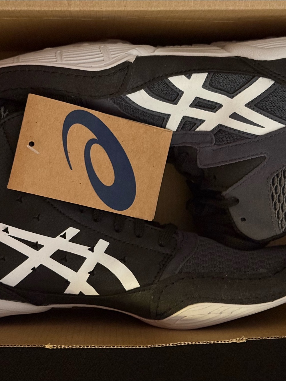 ASICS Black and White Men's Athletic Shoes